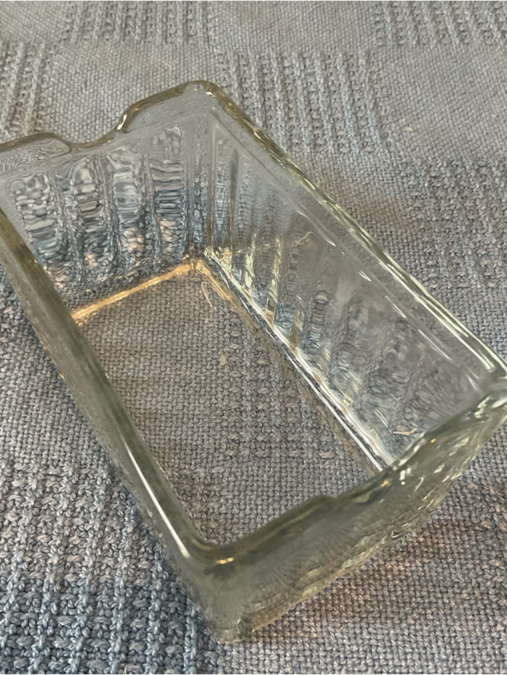 ANCHOR HOCKING 90s PACKET Holder, Clear Embossed Glass Sugar  Restaurantware EUC